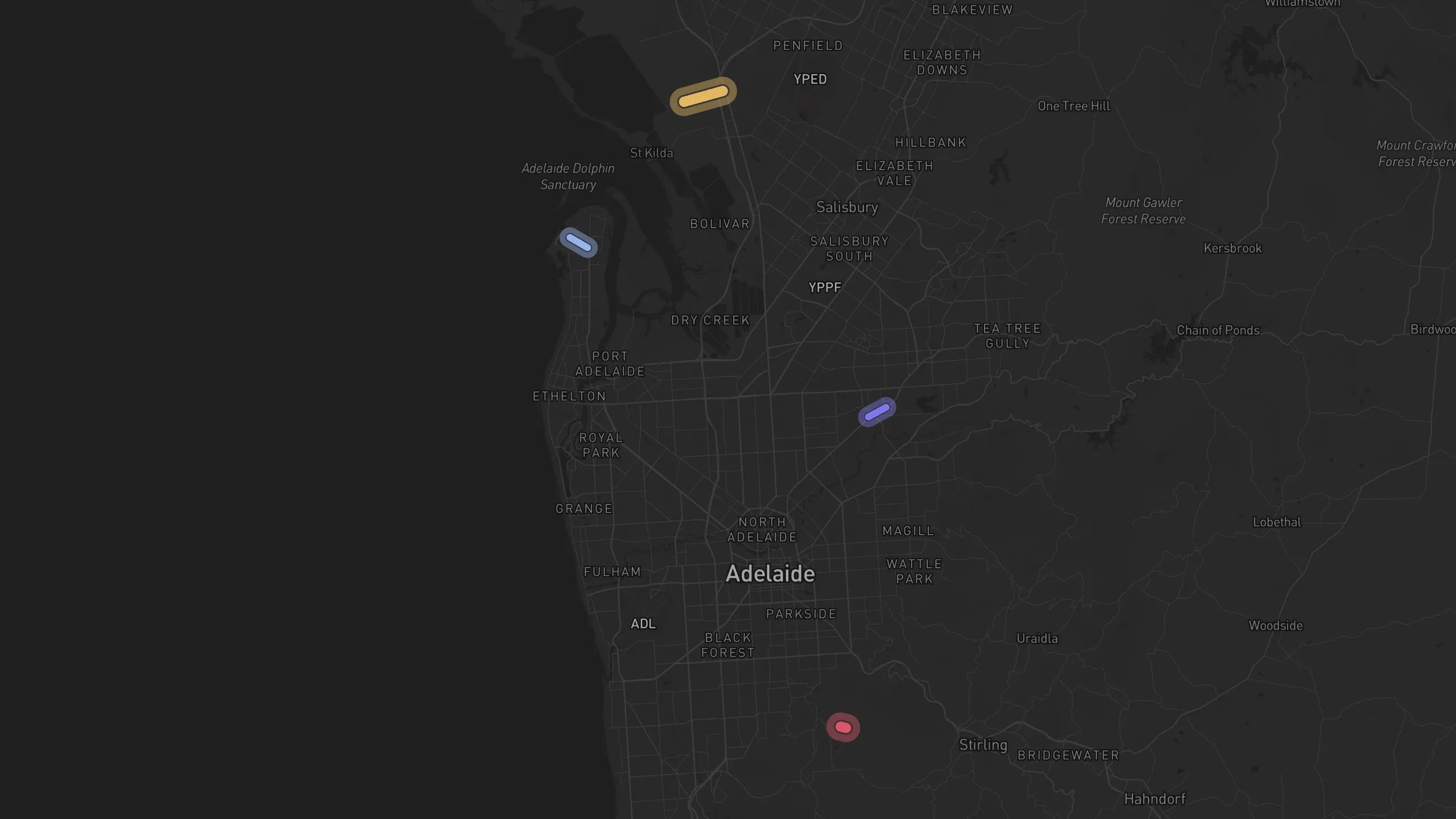 Map of street alignments in Adelaide