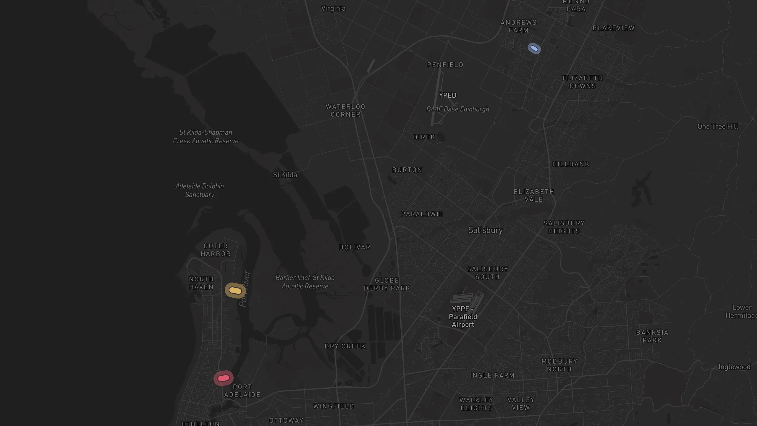 Map of street alignments in Adelaide