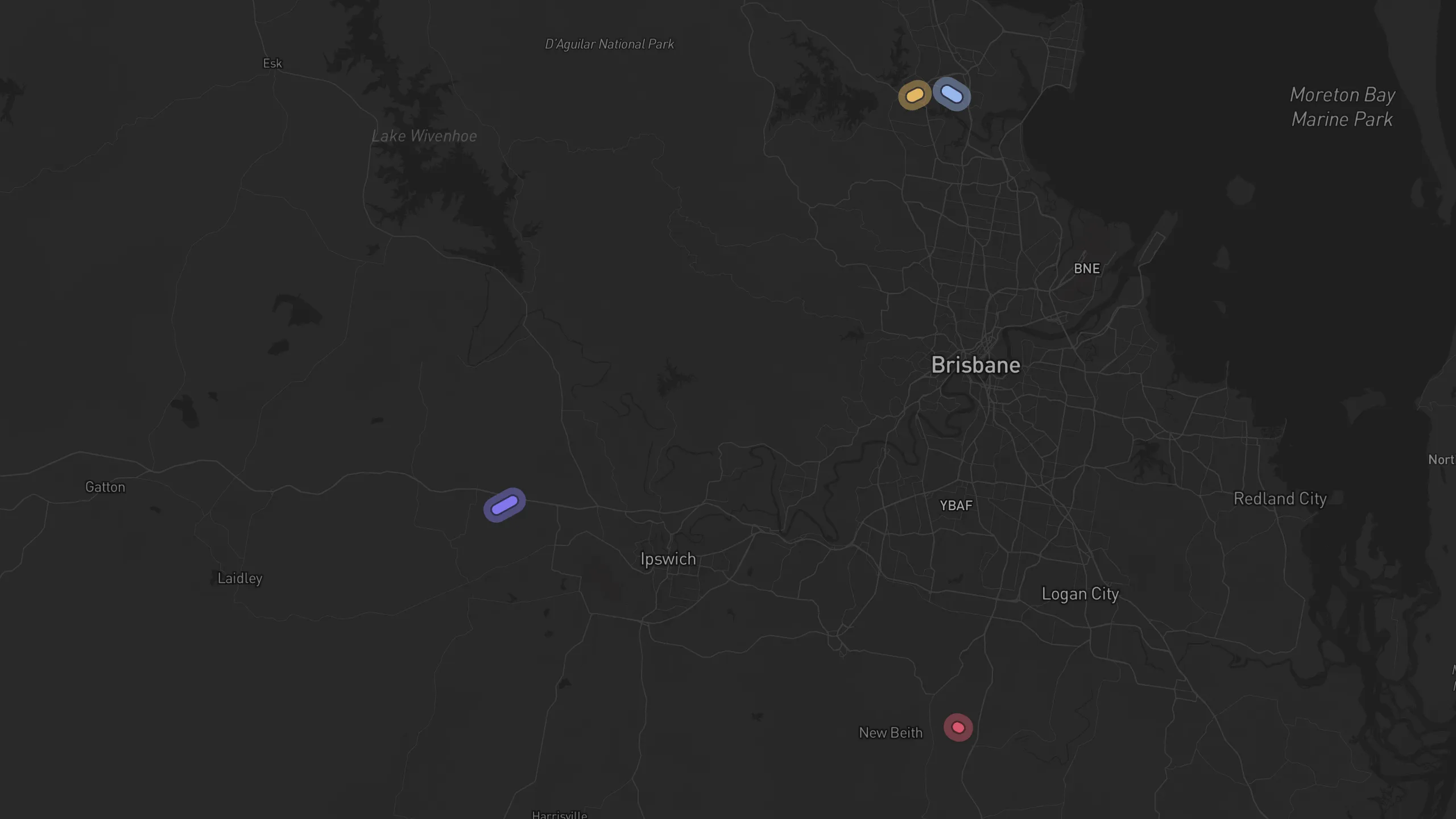 Map of street alignments in Brisbane