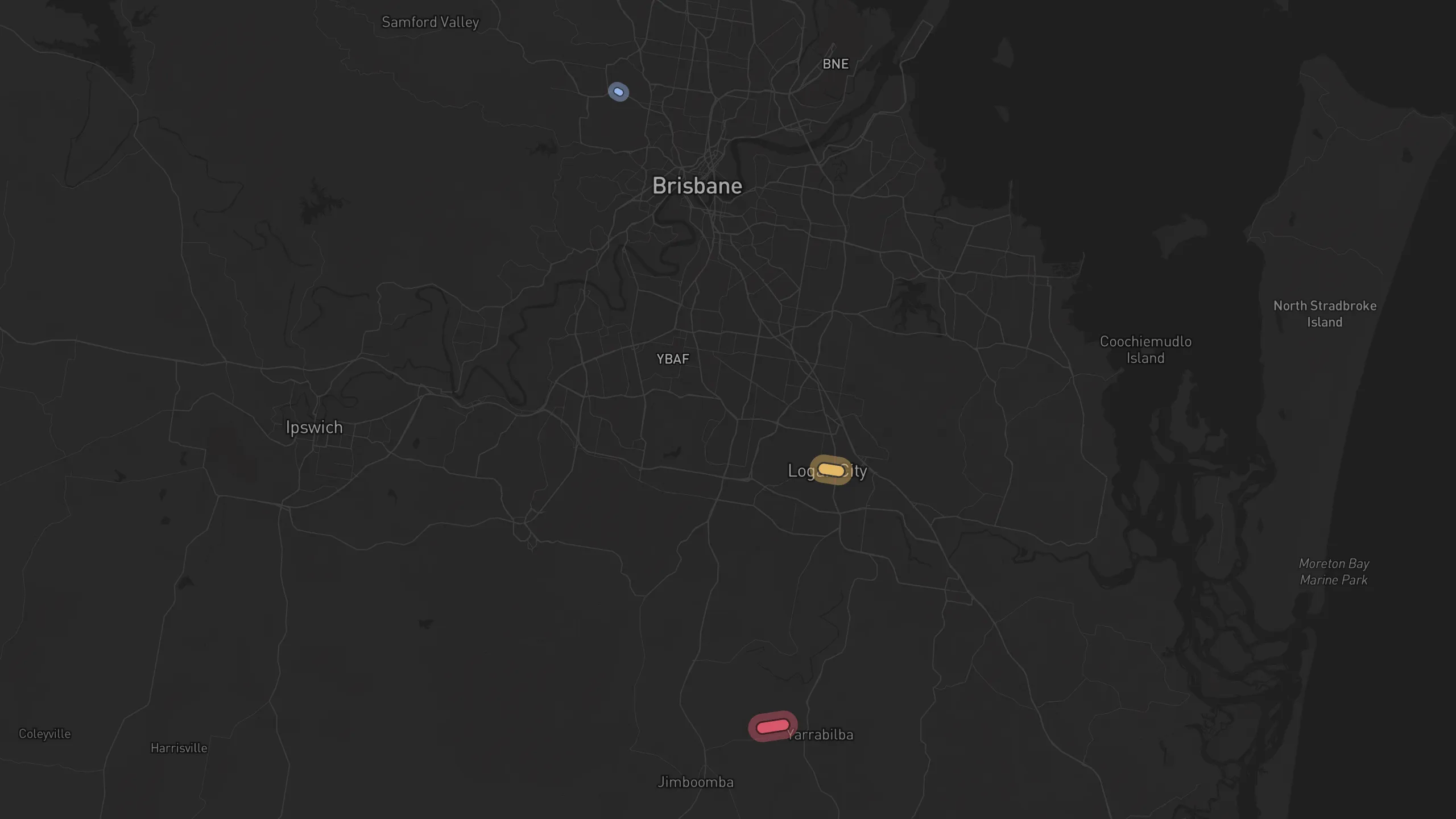 Map of street alignments in Brisbane