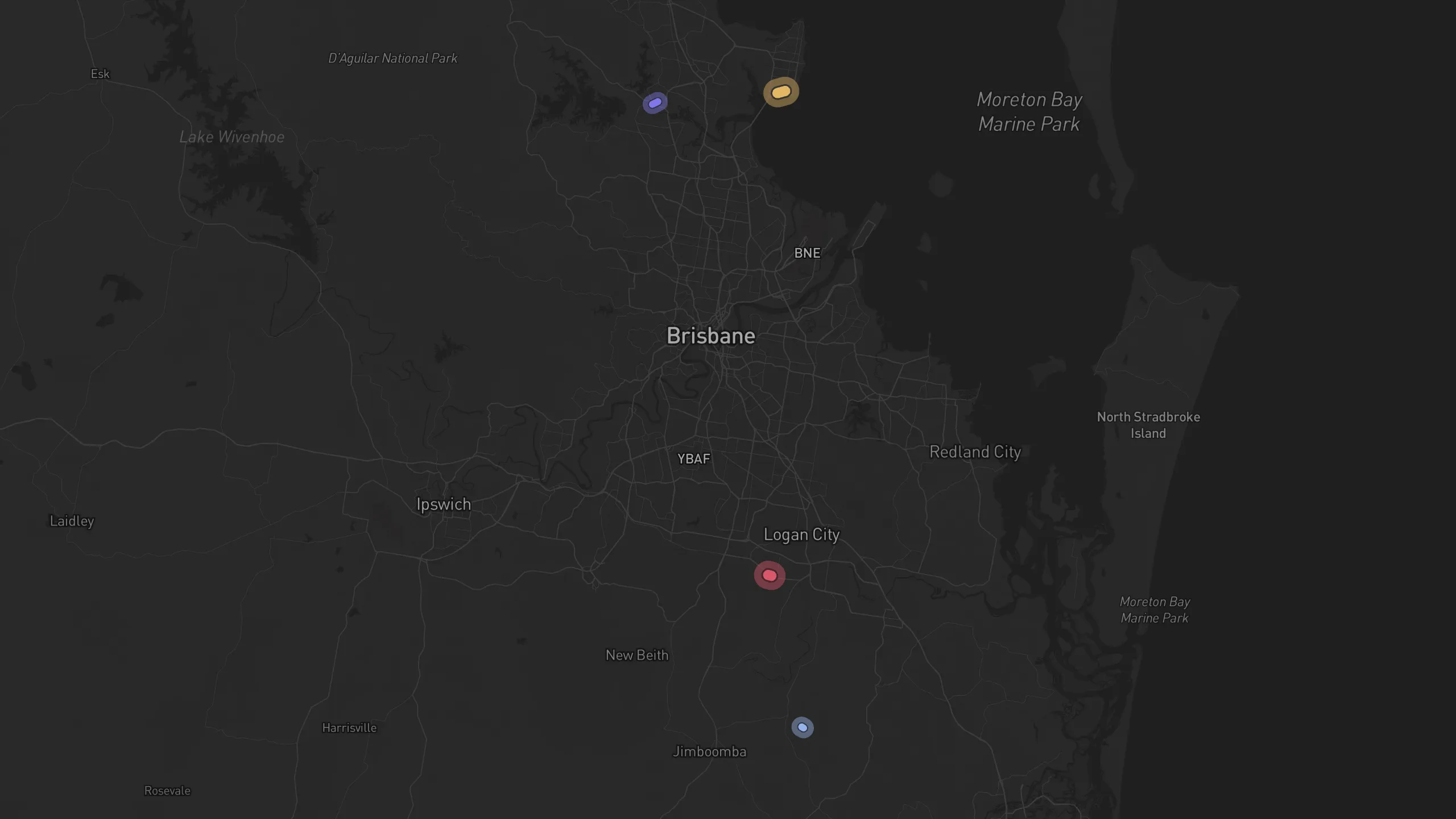 Map of street alignments in Brisbane