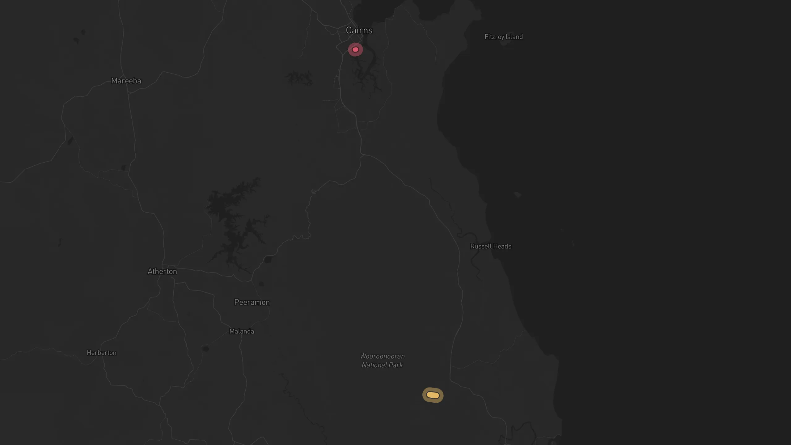 Map of street alignments in Cairns