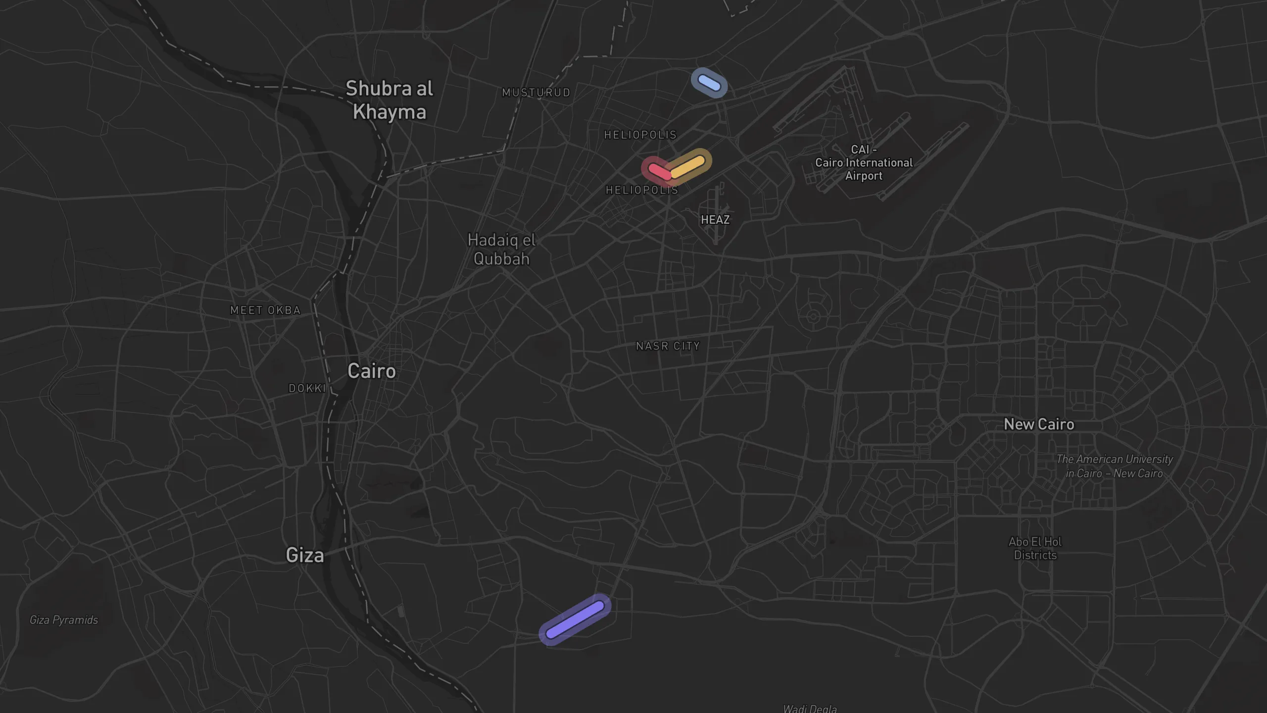 Map of street alignments in Cairo