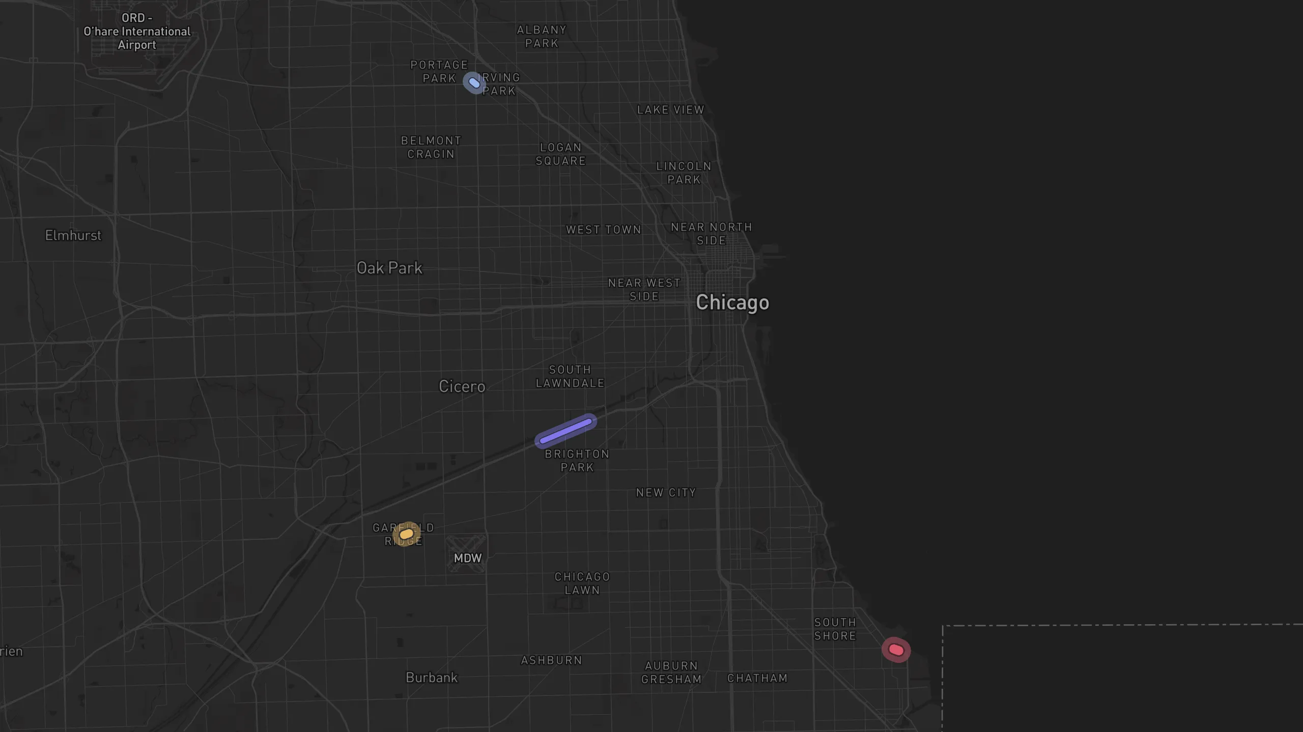 Map of street alignments in Chicago