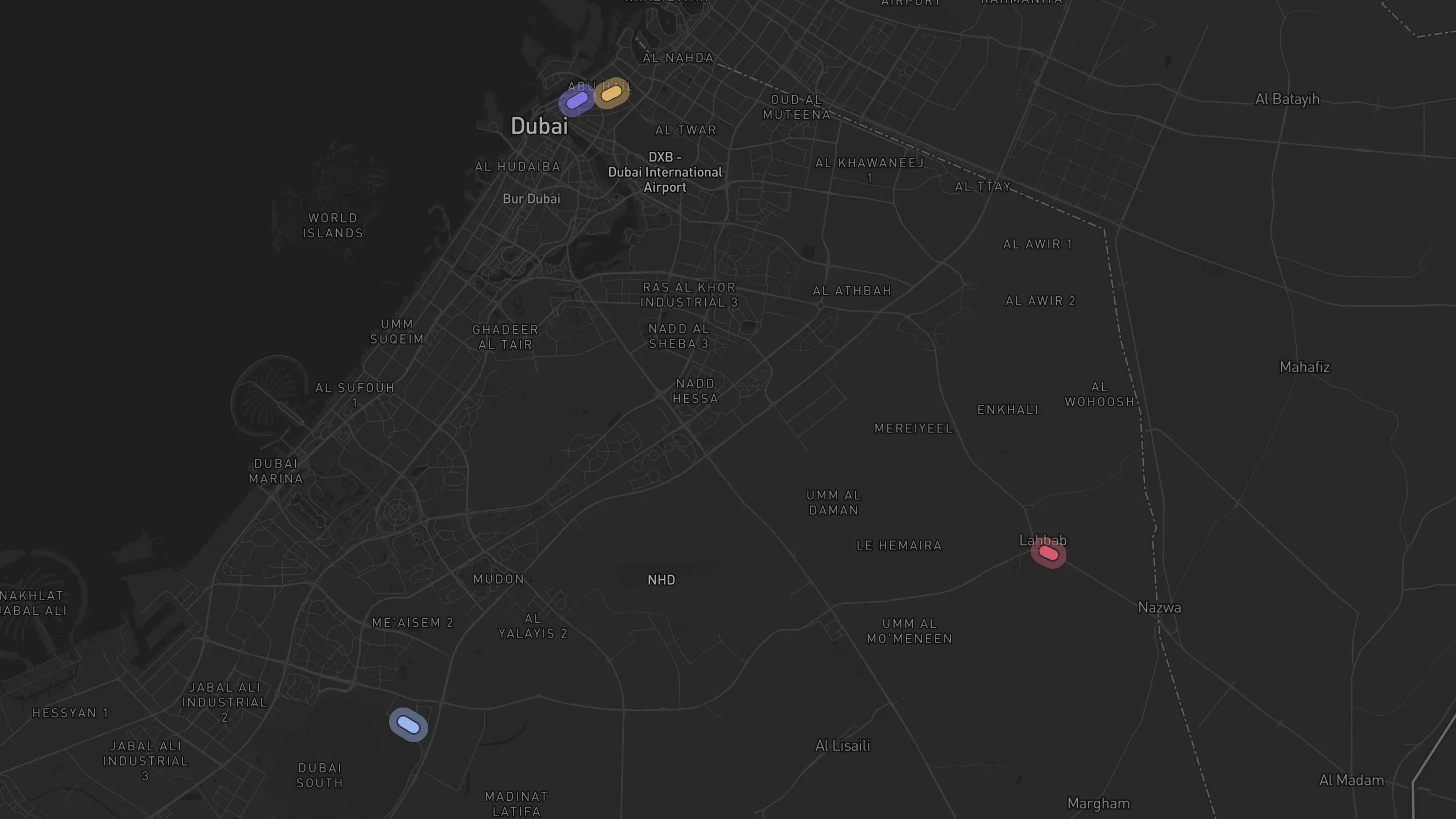 Map of street alignments in Dubai