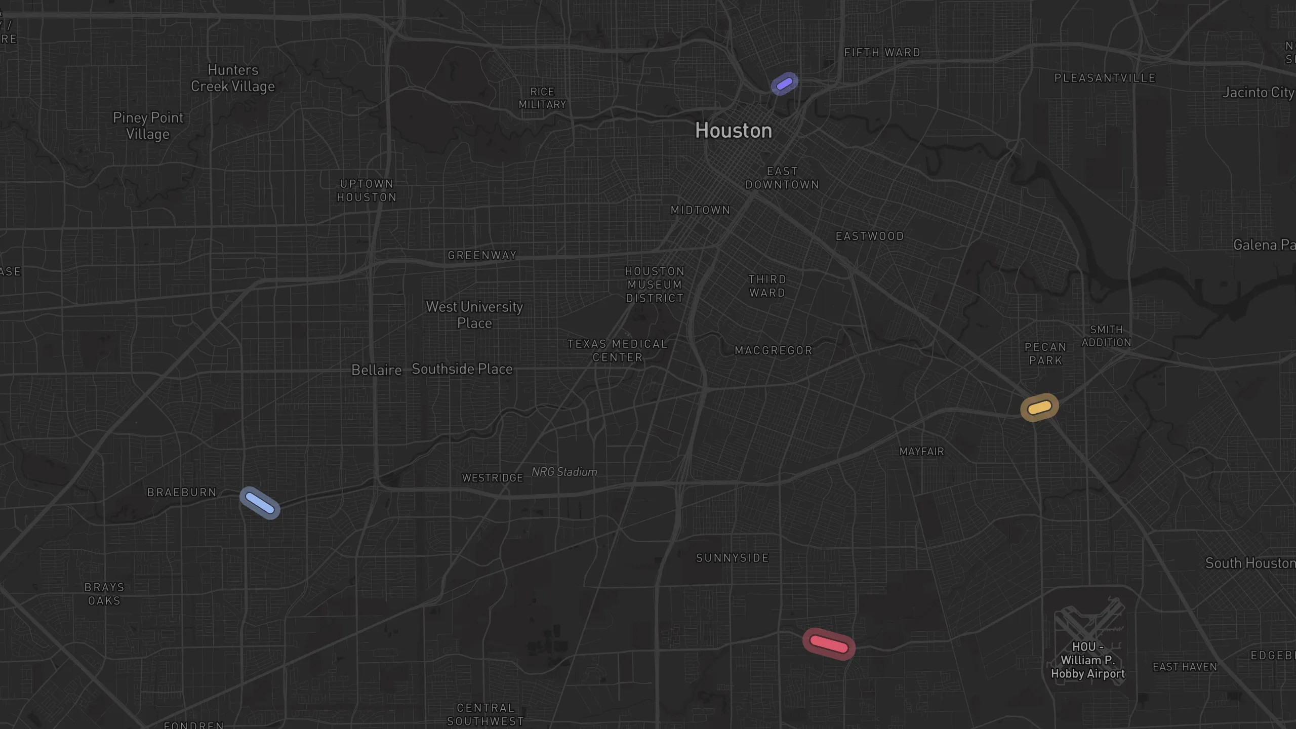 Map of street alignments in Houston