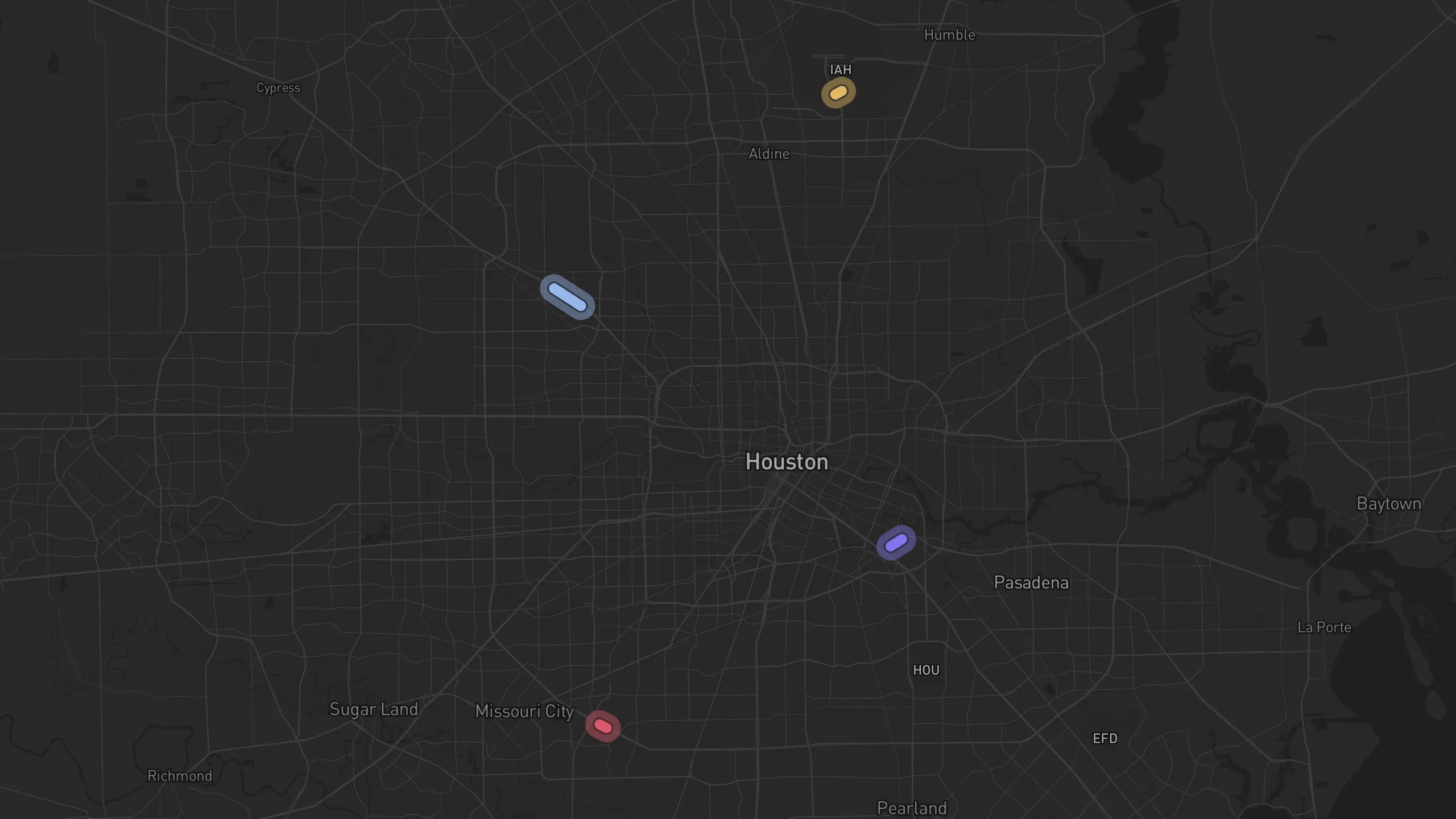 Map of street alignments in Houston