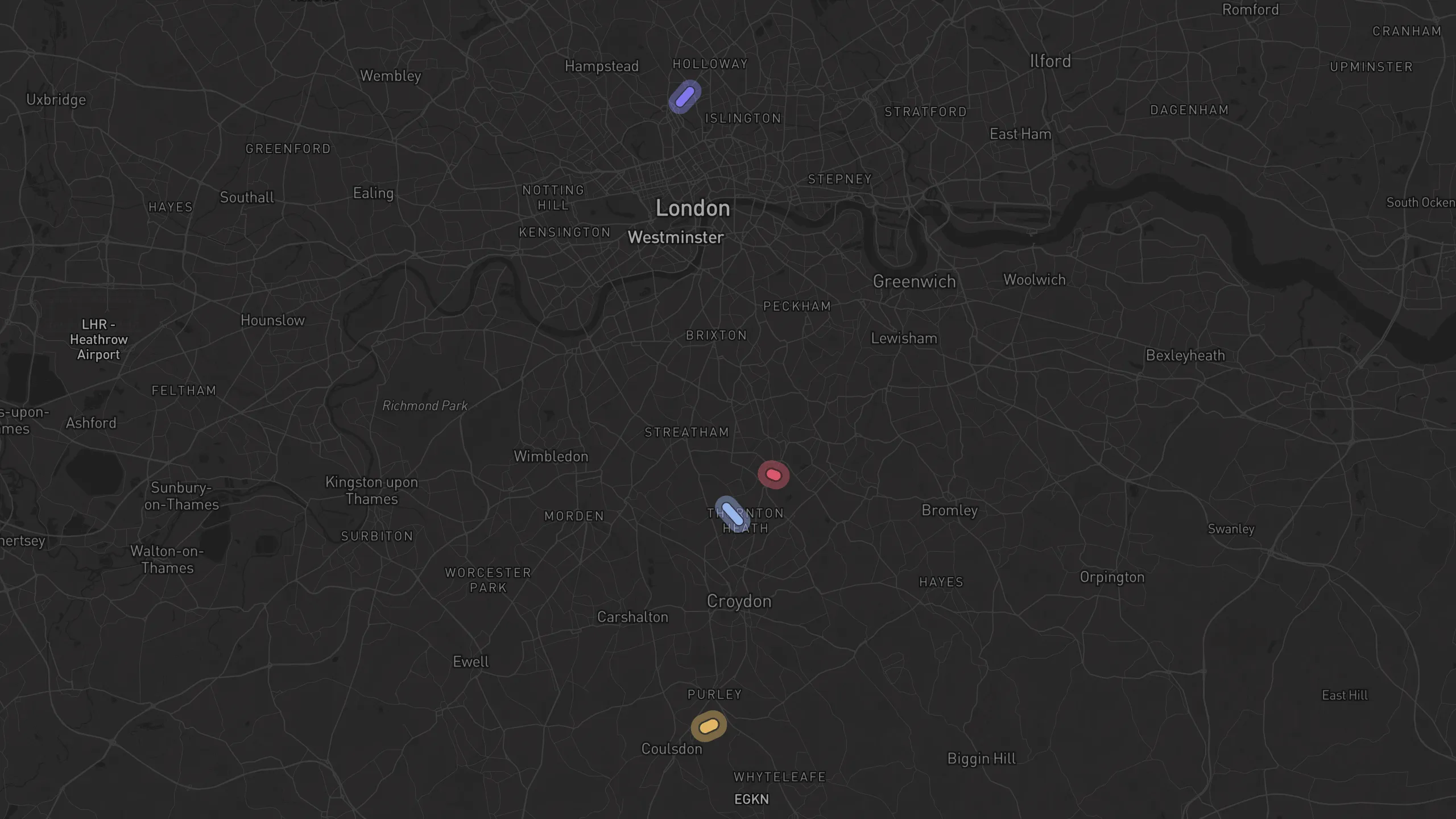 Map of street alignments in London