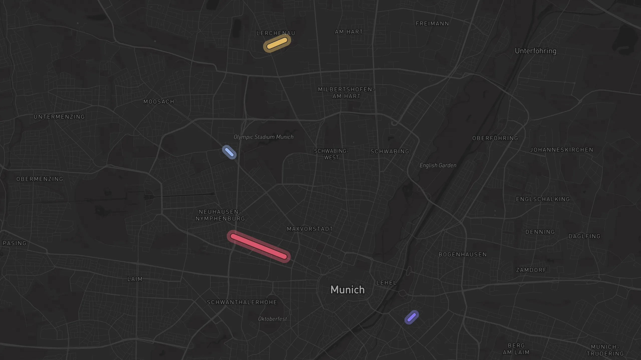Map of street alignments in Munich