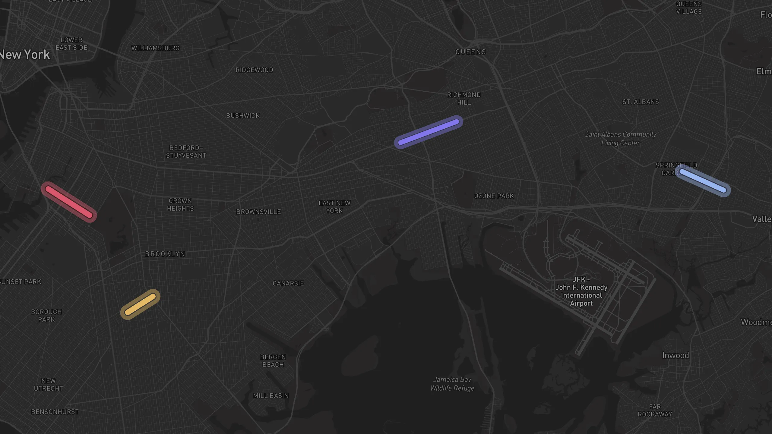 Map of street alignments in New York