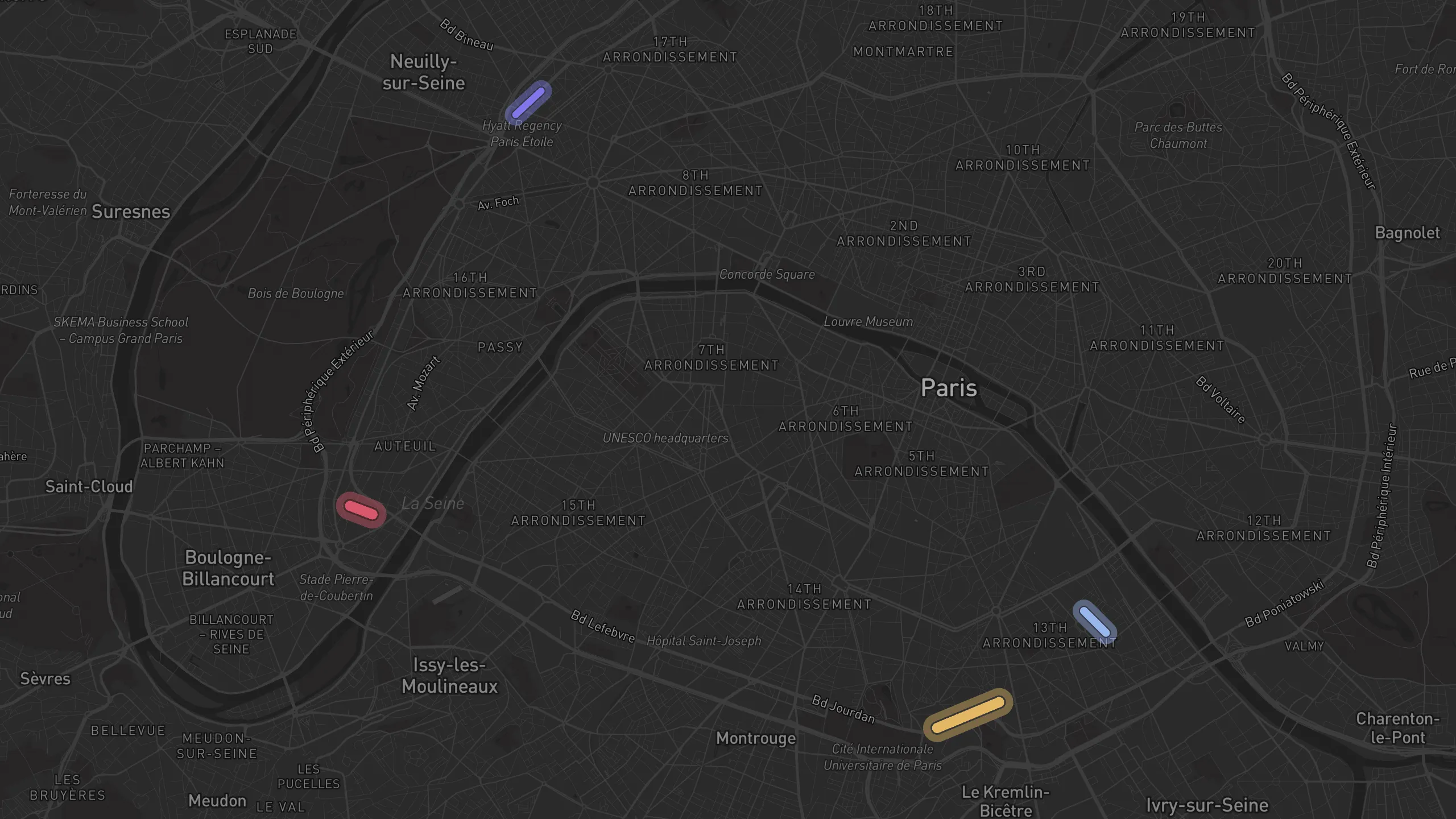 Map of street alignments in Paris