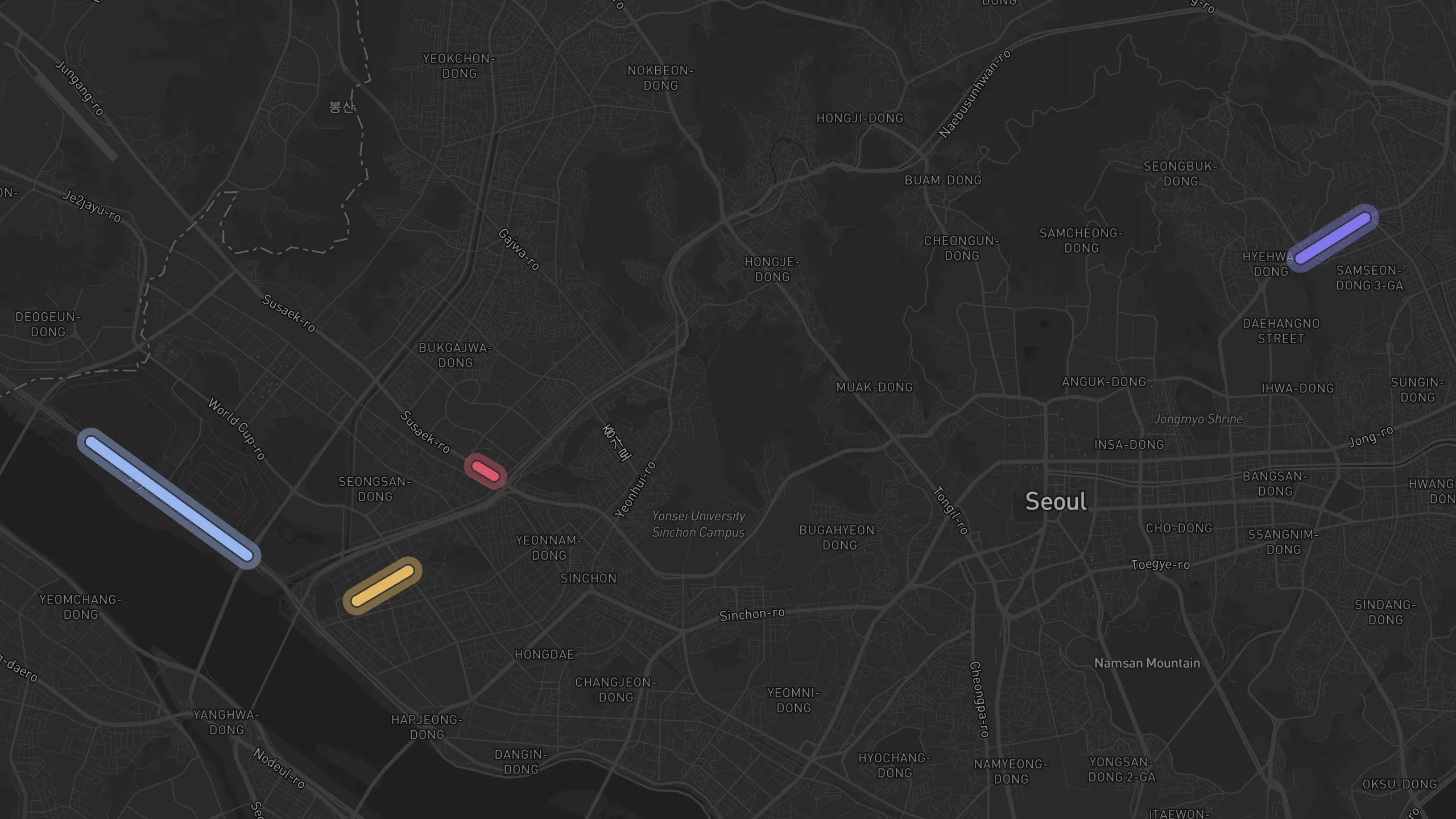 Map of street alignments in Seoul