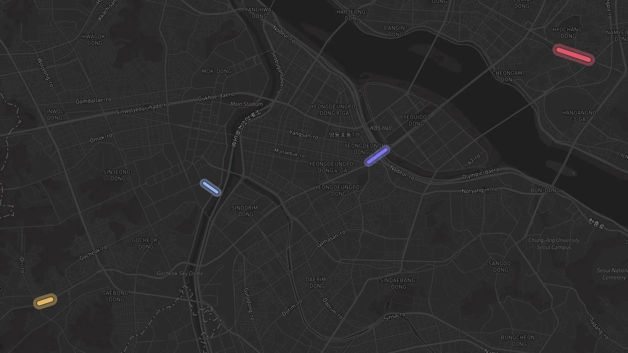 Map of street alignments in Seoul