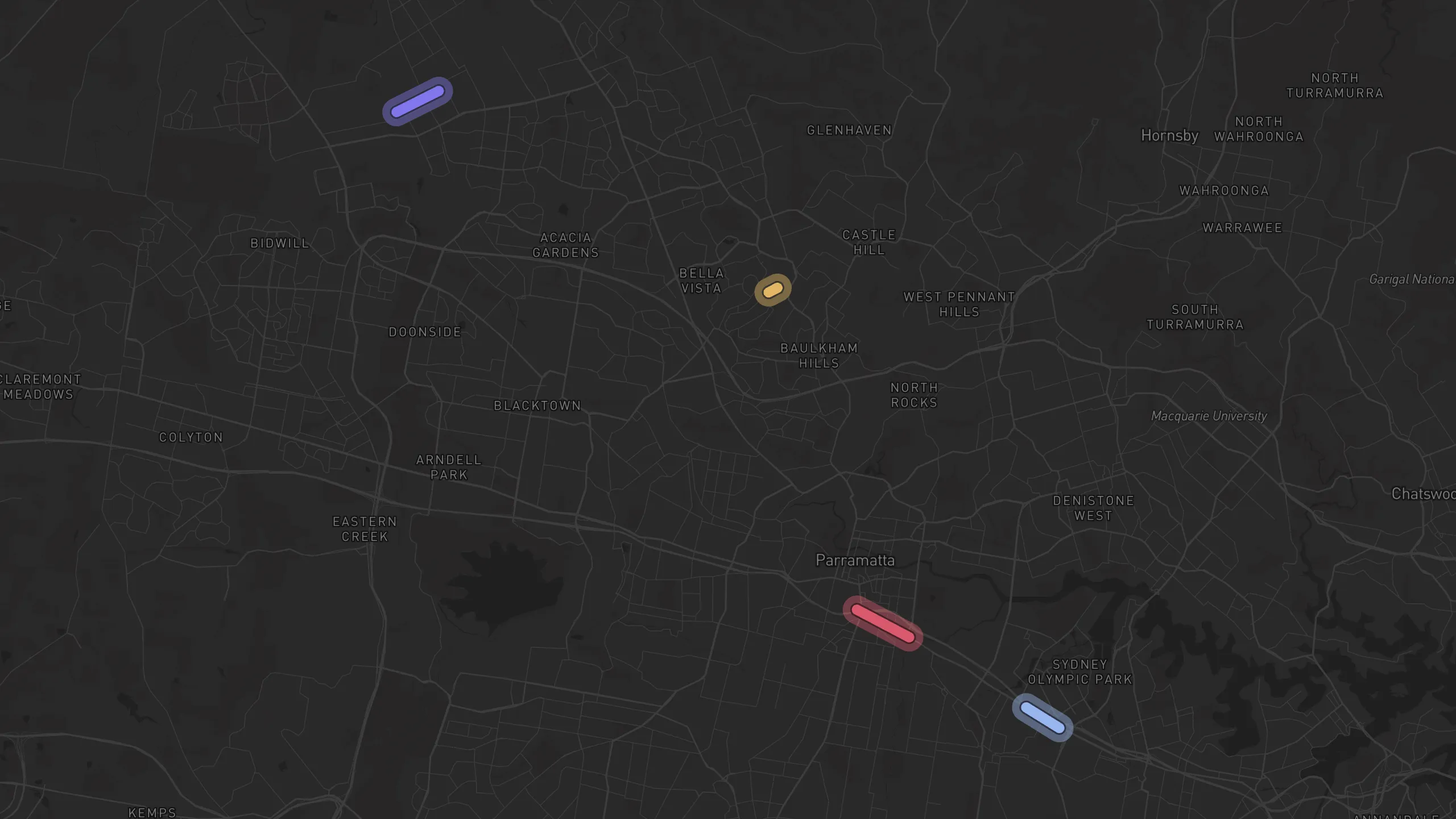 Map of street alignments in Sydney