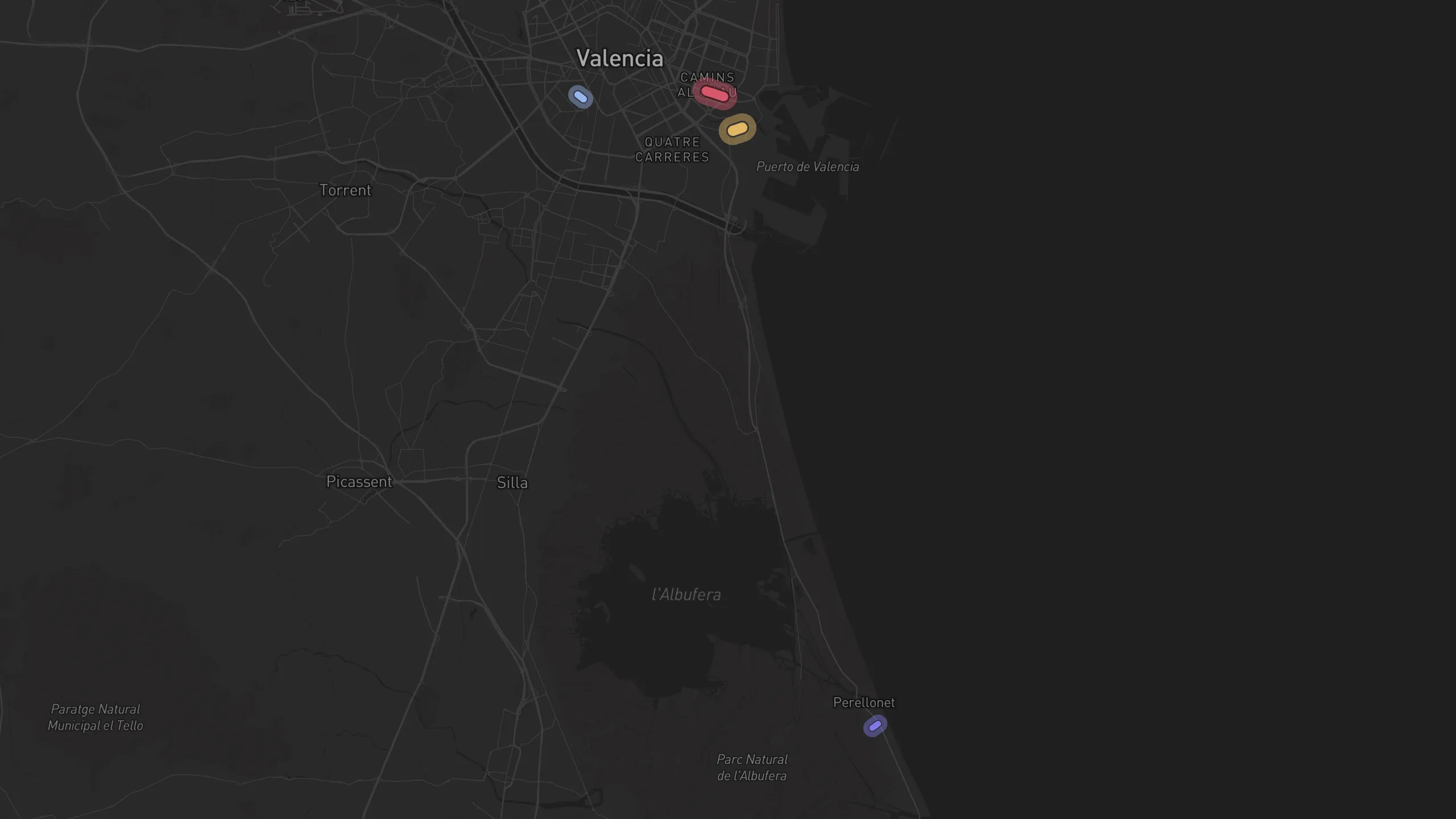 Map of street alignments in Valencia