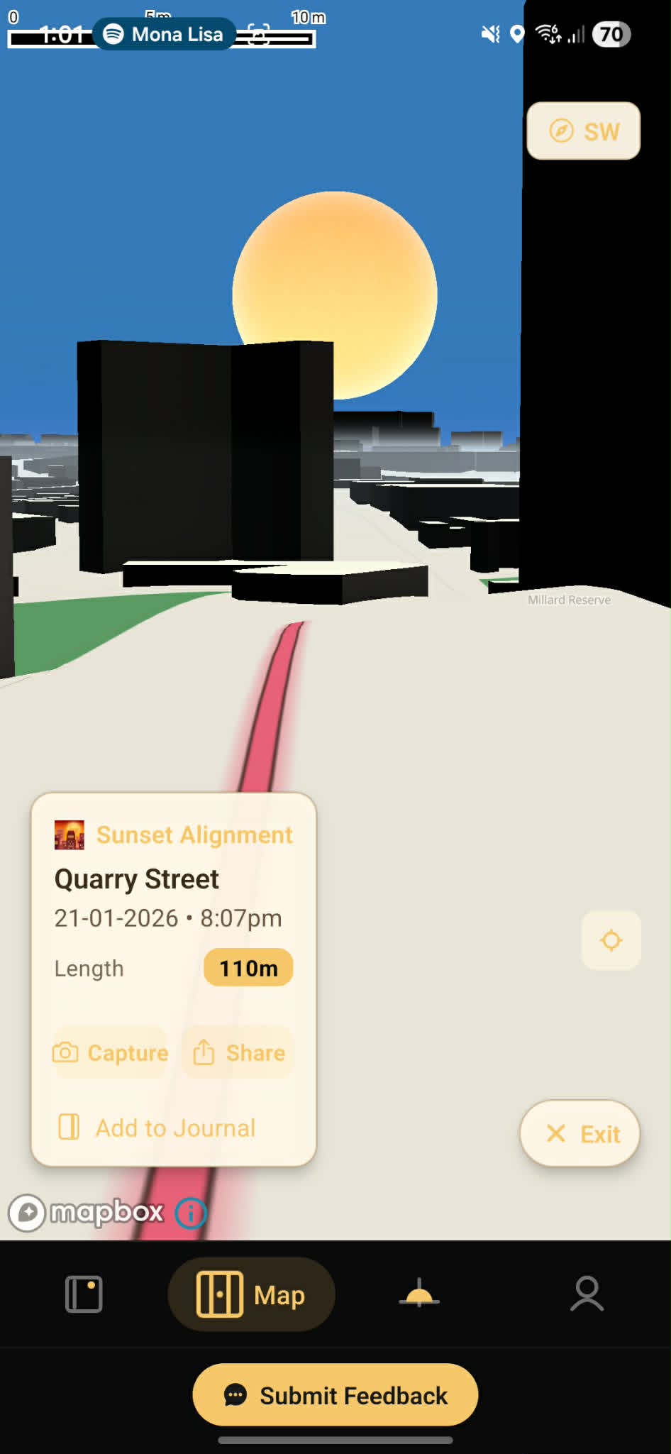 CityHenge alignment detail view